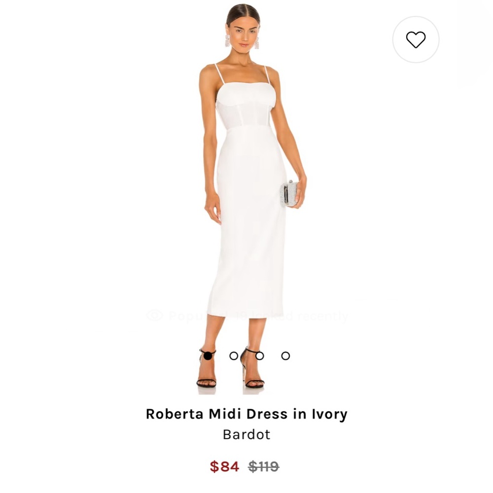 Bardot Roberta Midi Dress in Ivory